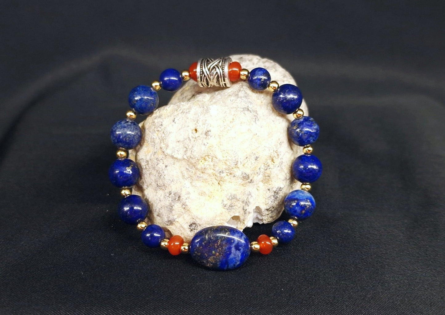 Bracelet de Cohérence® - Lapis lazuli, Cornaline, Or