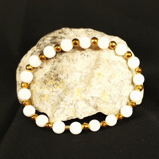 Bracelet de Cohérence® - Jade, Hématite dorée
