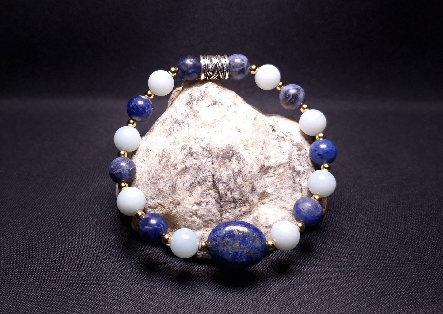 Coherence® Bracelet - Lapis Lazuli, Gold, Amazonite, Sodalite 